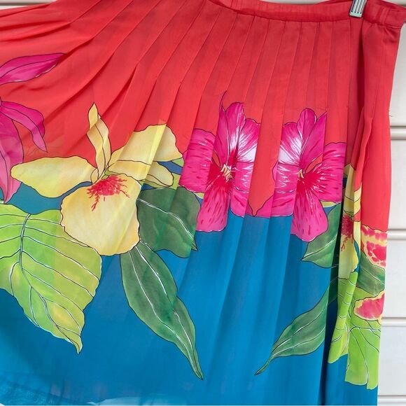 Bandolino Flowy Floral Colorful Skirt Size 16W - Picture 6 of 8